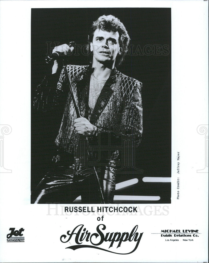 1986 Press Photo Russell Hitchcock Australia Air Supply - Historic Images