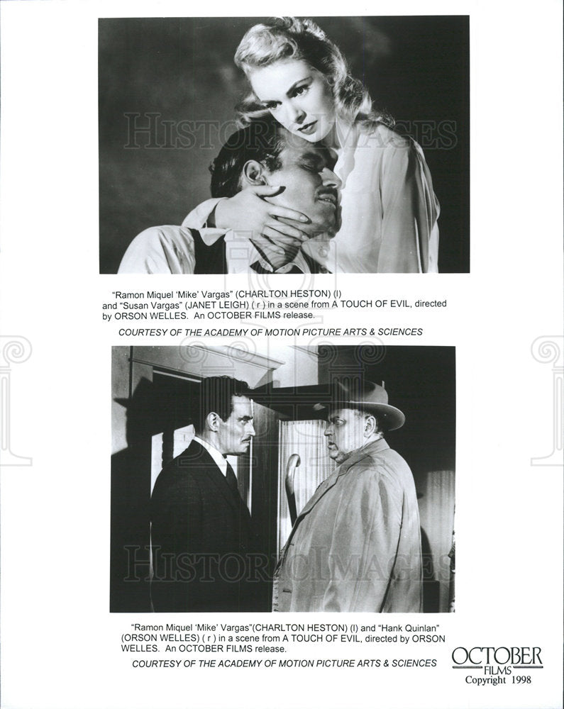 Press Photo Charlton Heston Janet Leigh star Touch Evil - Historic Images