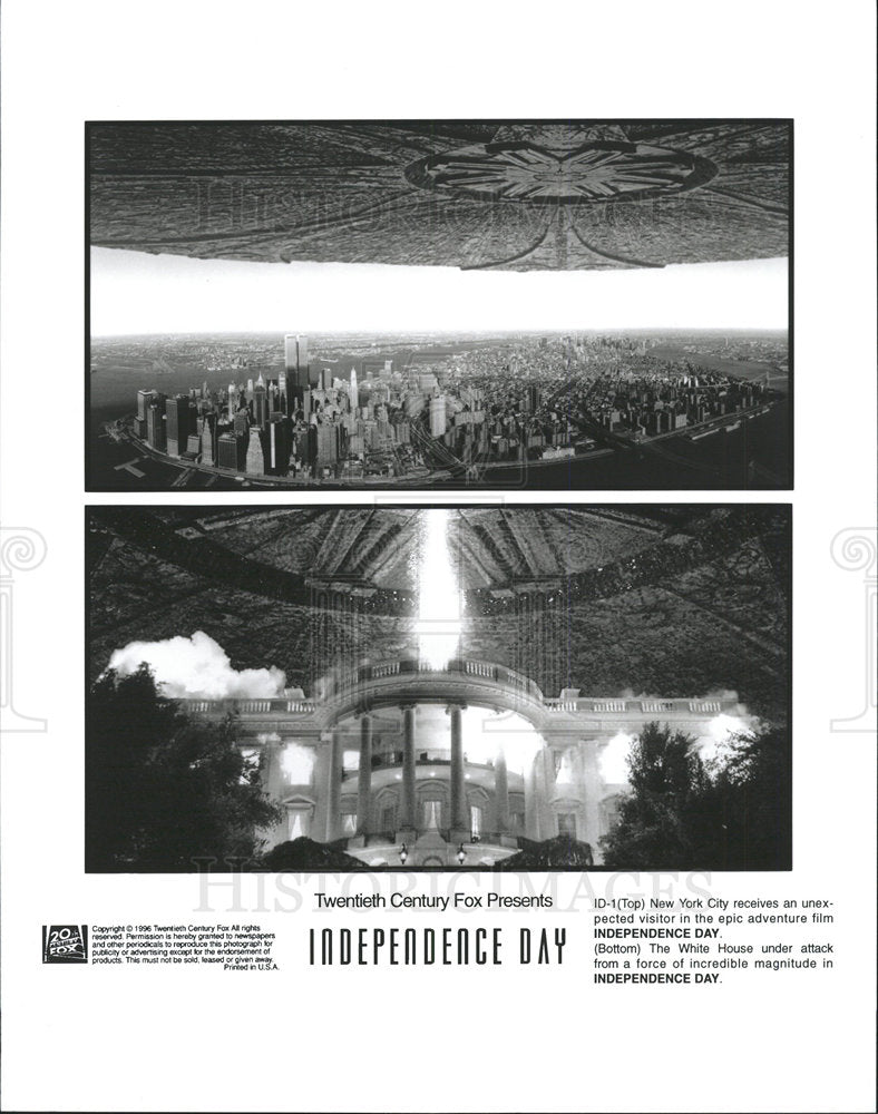 1996 Press Photo Independen Day Film Movie Scenes - Historic Images