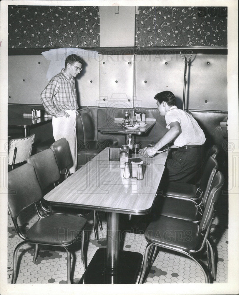 1957 John Pecorari Newcastle Table Manager - Historic Images