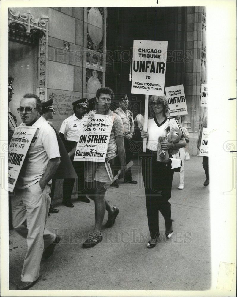 1985 Press Photo Chicago Tribune Ruth Roguski Job Union - Historic Images