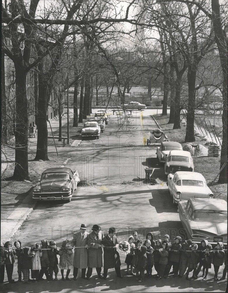 1959 Press Photo Ribbon Ceremony Clark Lincoln Park Pic - Historic Images