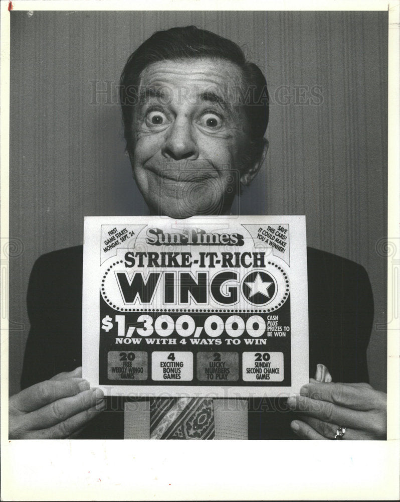 1984 Press Photo Morey Amsterdam double take Big Wingo - Historic Images