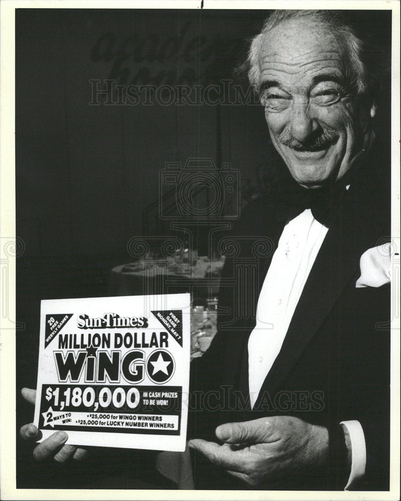 1984 Press Photo Victor Borge Hyatt Regency Million Pic - Historic Images