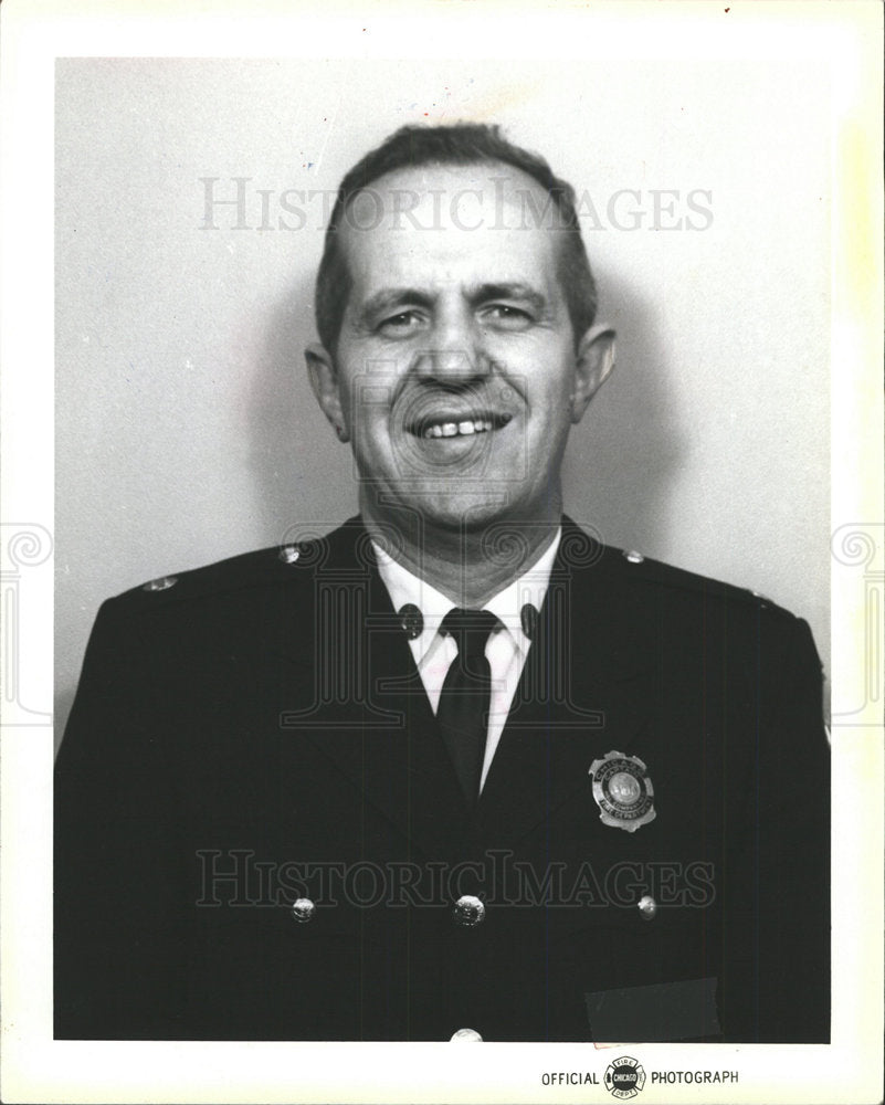 1985 Press Photo Capt Daniel Nockels Firefighter CH  - Historic Images