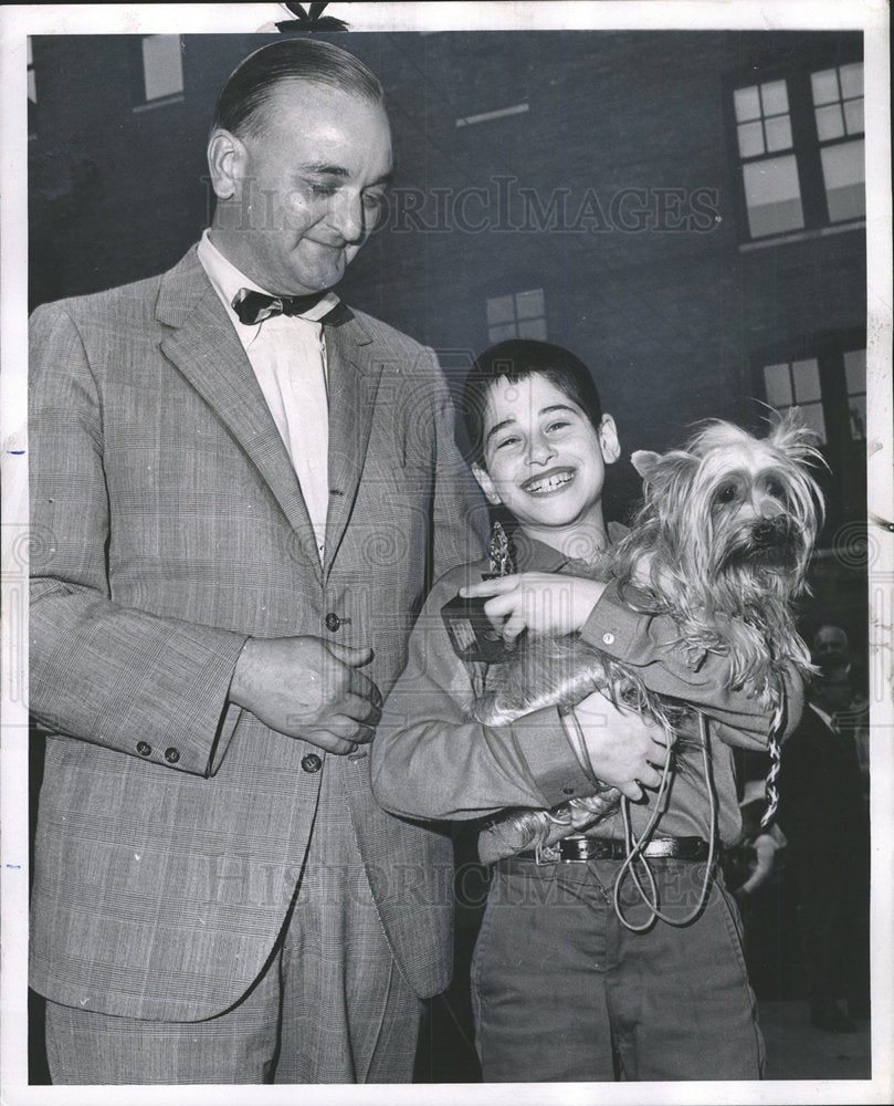 1961 Press Photo John Mac Graham Lawrence Daskal dog - Historic Images