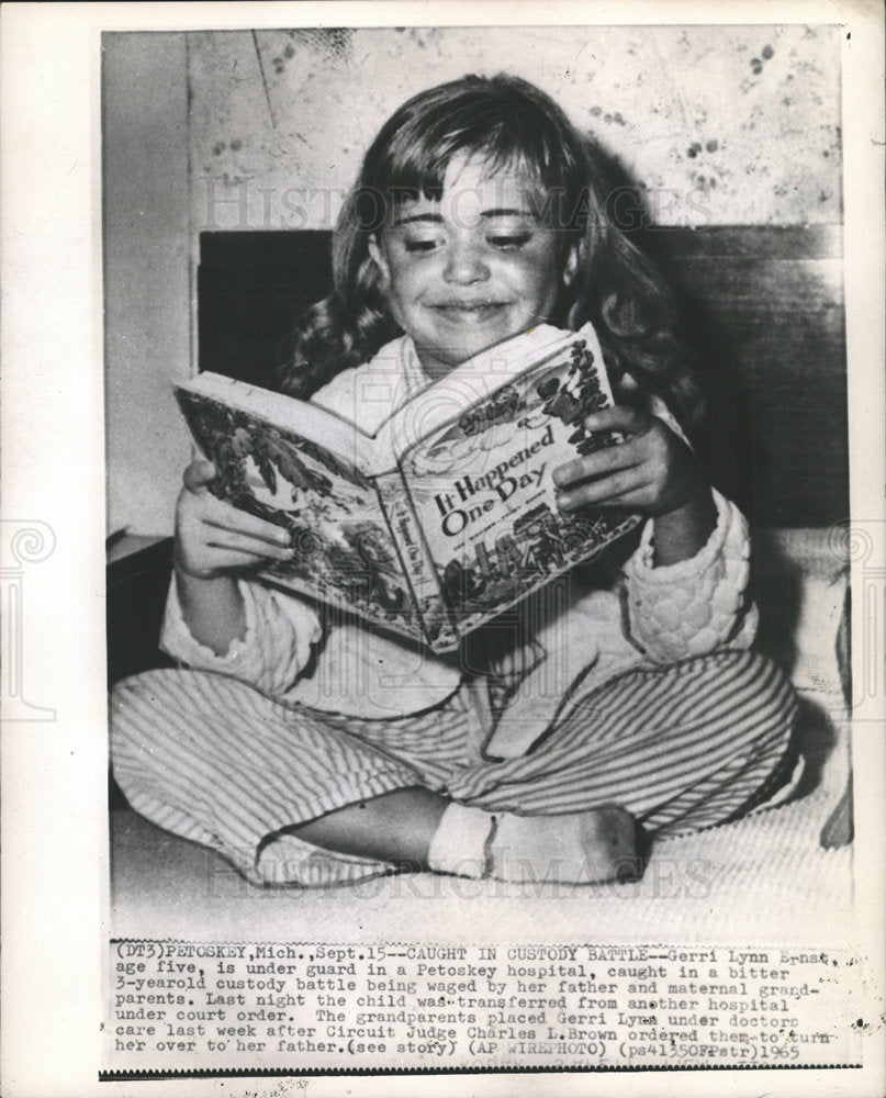 1965 Press Photo Gerri Lynn Legal Custody Battle Child - Historic Images