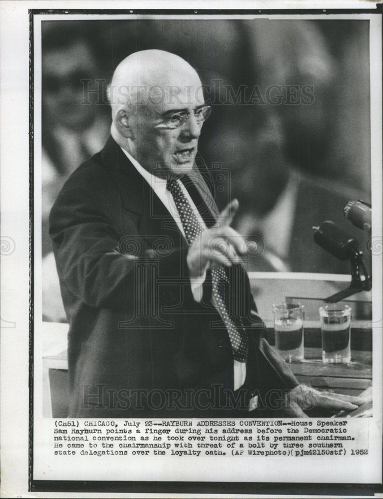 1952 Press Photo Sam Rayburn House Speakers Democratic - RRY40183 - Historic Images