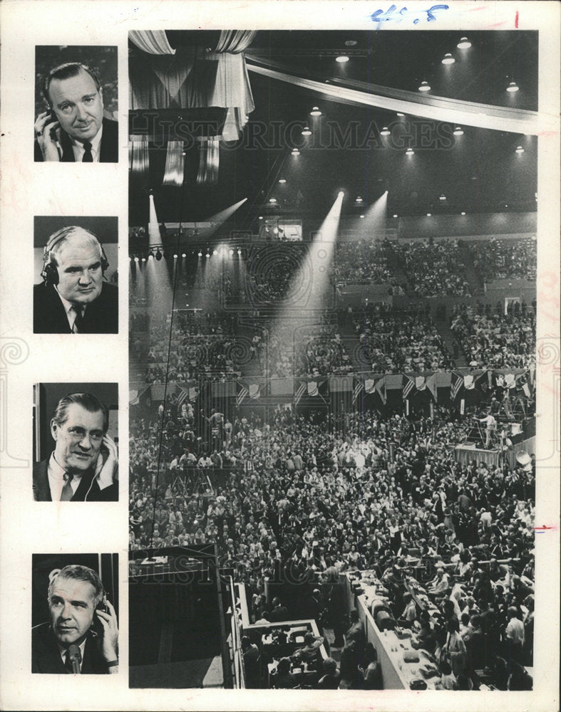 1964 Press Photo Republican Convention CBS Cronkite - Historic Images