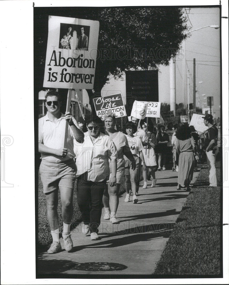 1990 Press Photo abortion Humana Women Martin Luther  - Historic Images