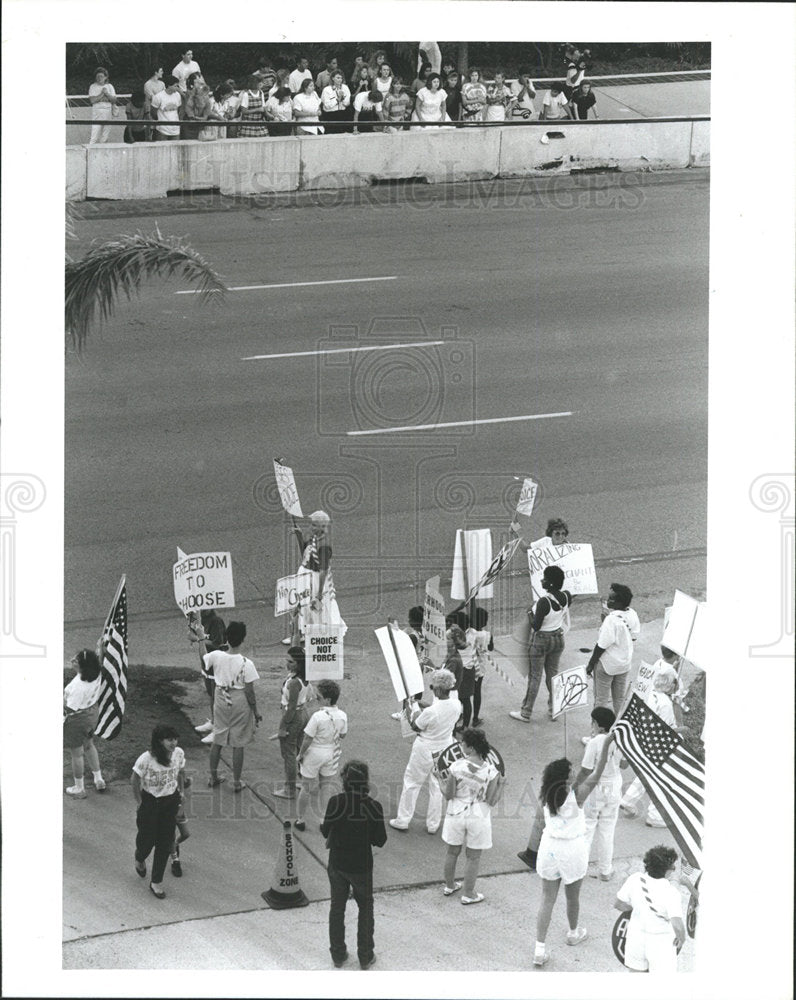 1989 Press Photo Abortion rally Photograph John jones - Historic Images