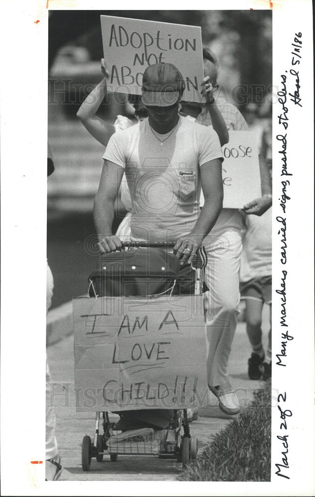 1986 Press Photo US Abortion Demonstration - Historic Images