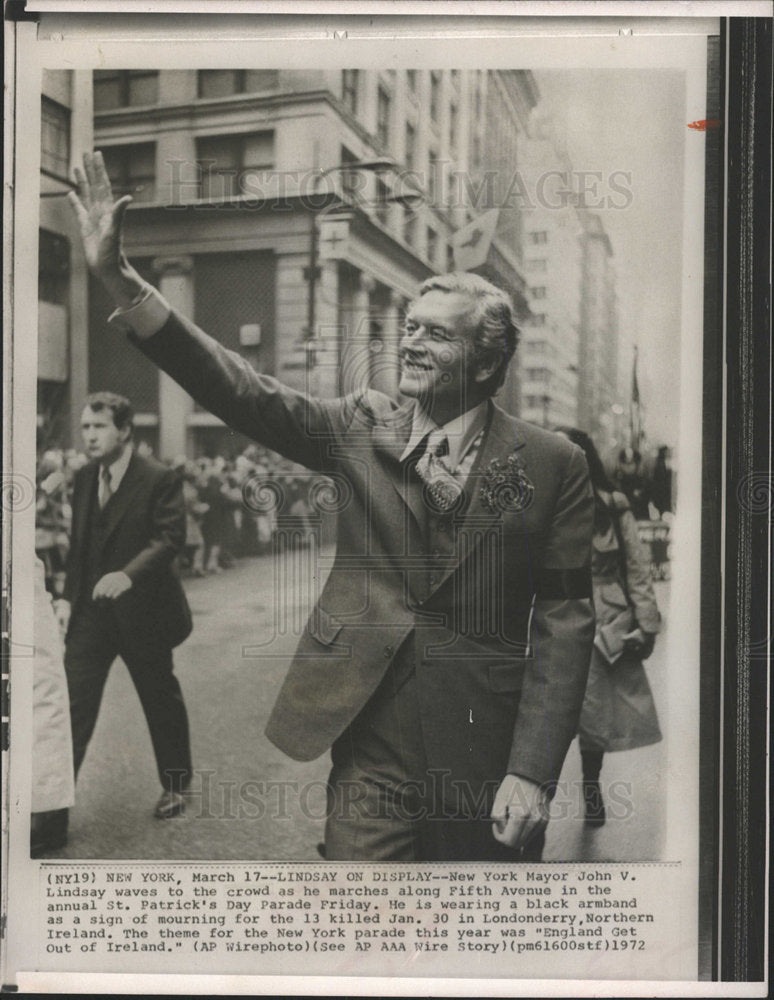 1972 Press Photo John Lindsay St Petersburg Day Avenue - Historic Images