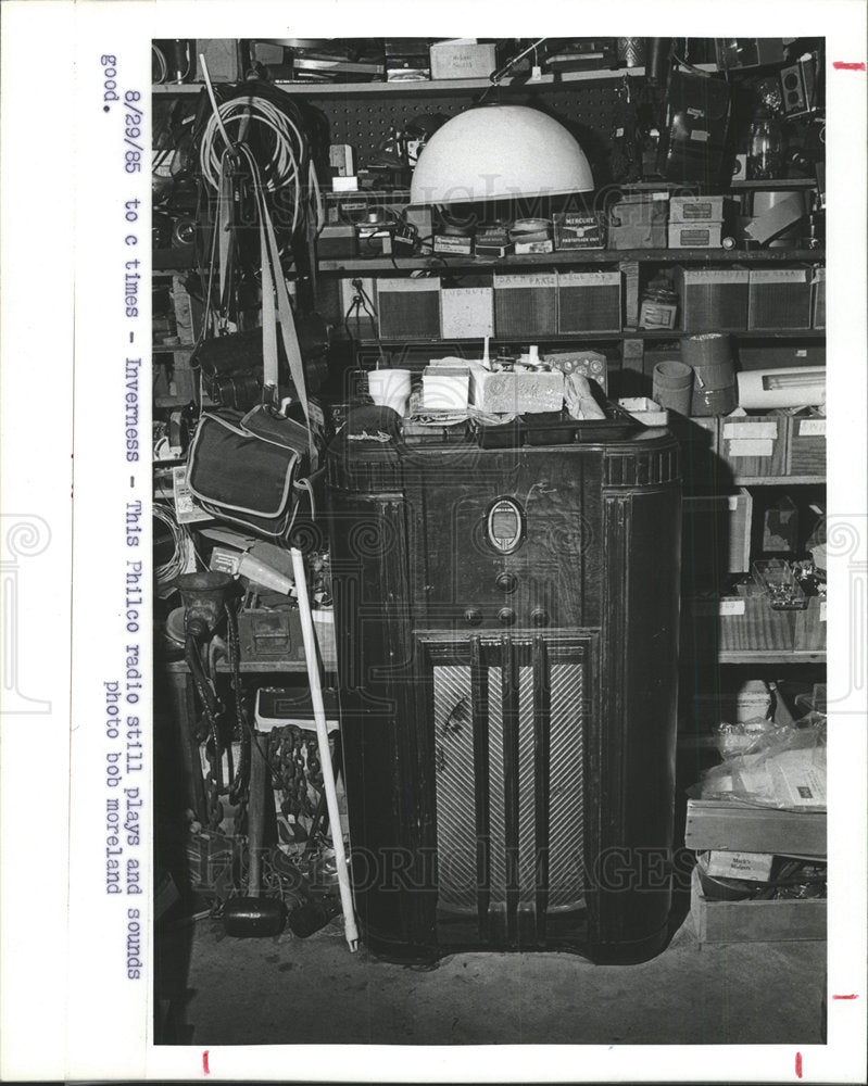 1985 Press Photo Philco Radio House Of Stuff Inverness - Historic Images