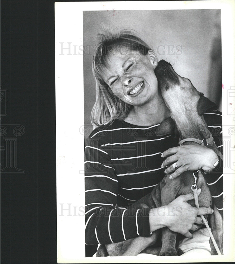 1987 Press Photo Pat Hoffmaster and Her Pal Tressa - Historic Images