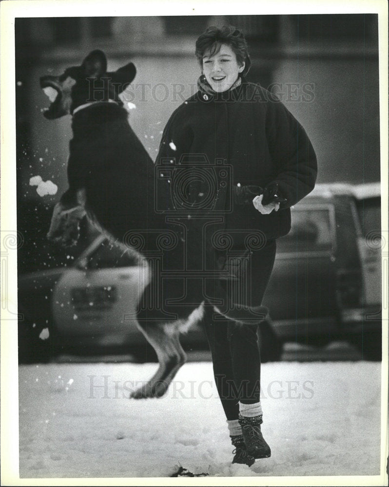 1986 Press Photo German Shepard Dog Breed  - Historic Images