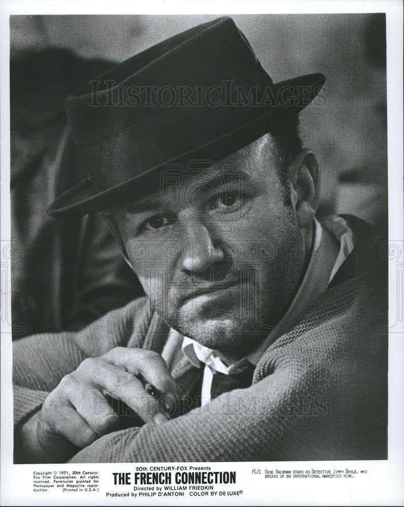 1971 Press Photo French Connection Film Actor Hackman - Historic Images