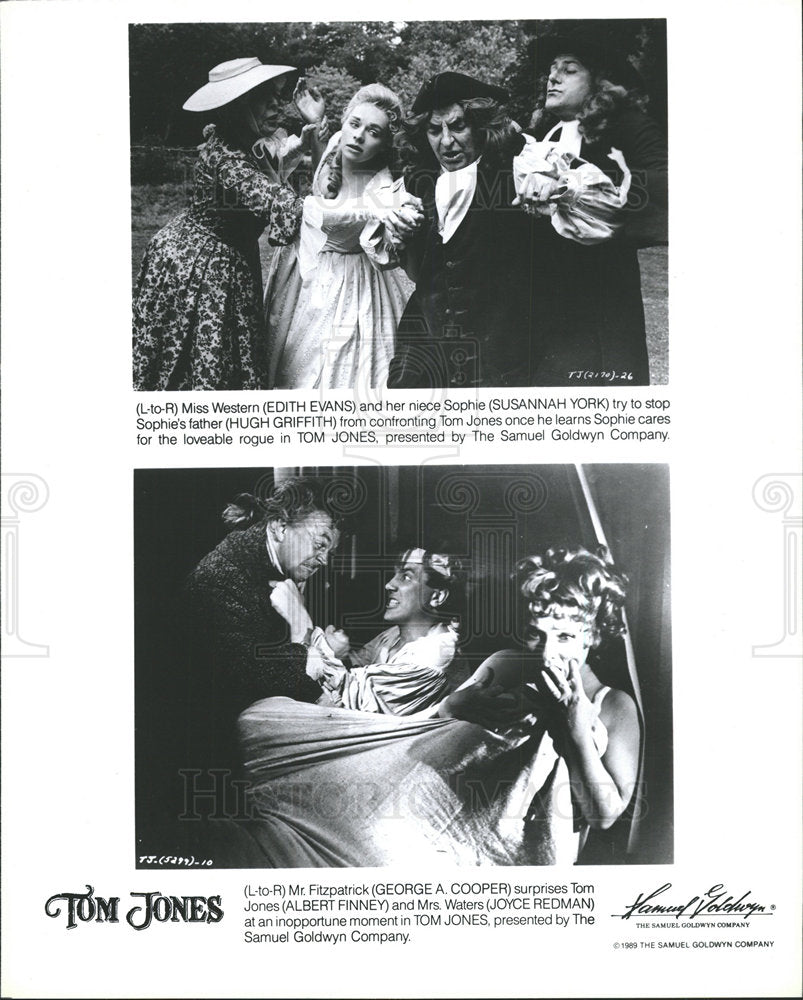 1989 Press Photo 1963 Tom Jones Movie Finney Cooper - Historic Images