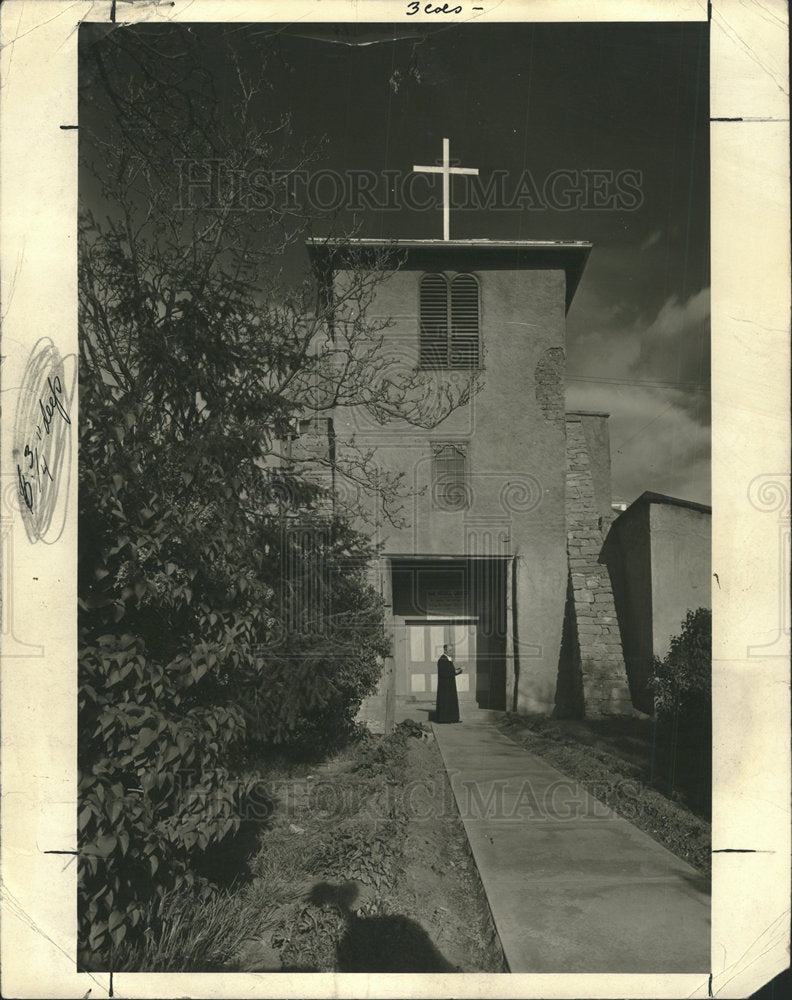 1946 Press Photo San Miguel Mission in Santa Fe - Historic Images