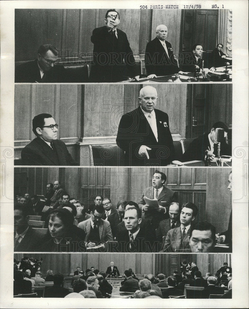 1958 Press Photo Khruschev Gromyko Press Kremlin - RRY41171 - Historic Images