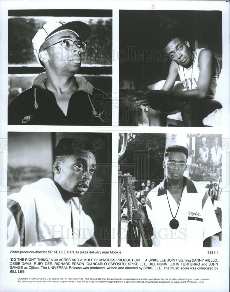 1989 Press Photo Spike Lee Do the Right Thing - Historic Images