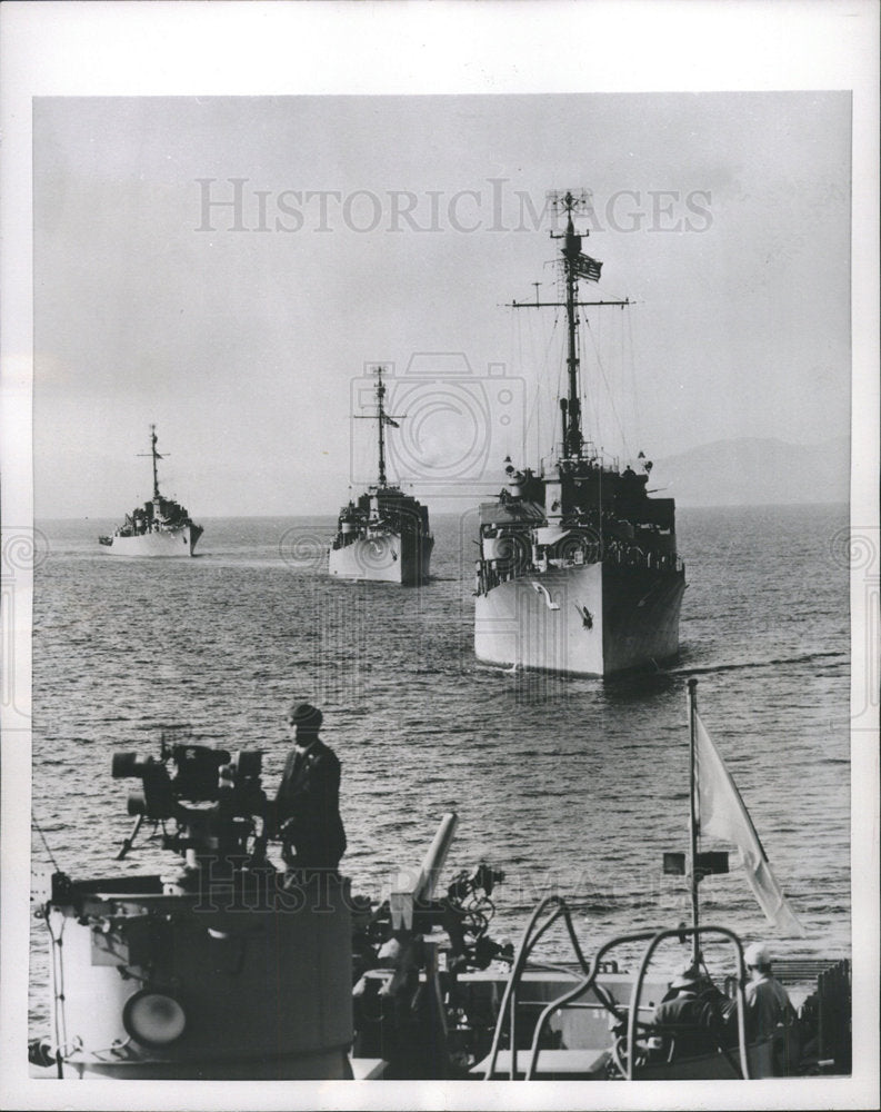 1953 Japanese Frigates Flagship Ume Mutsu - Historic Images