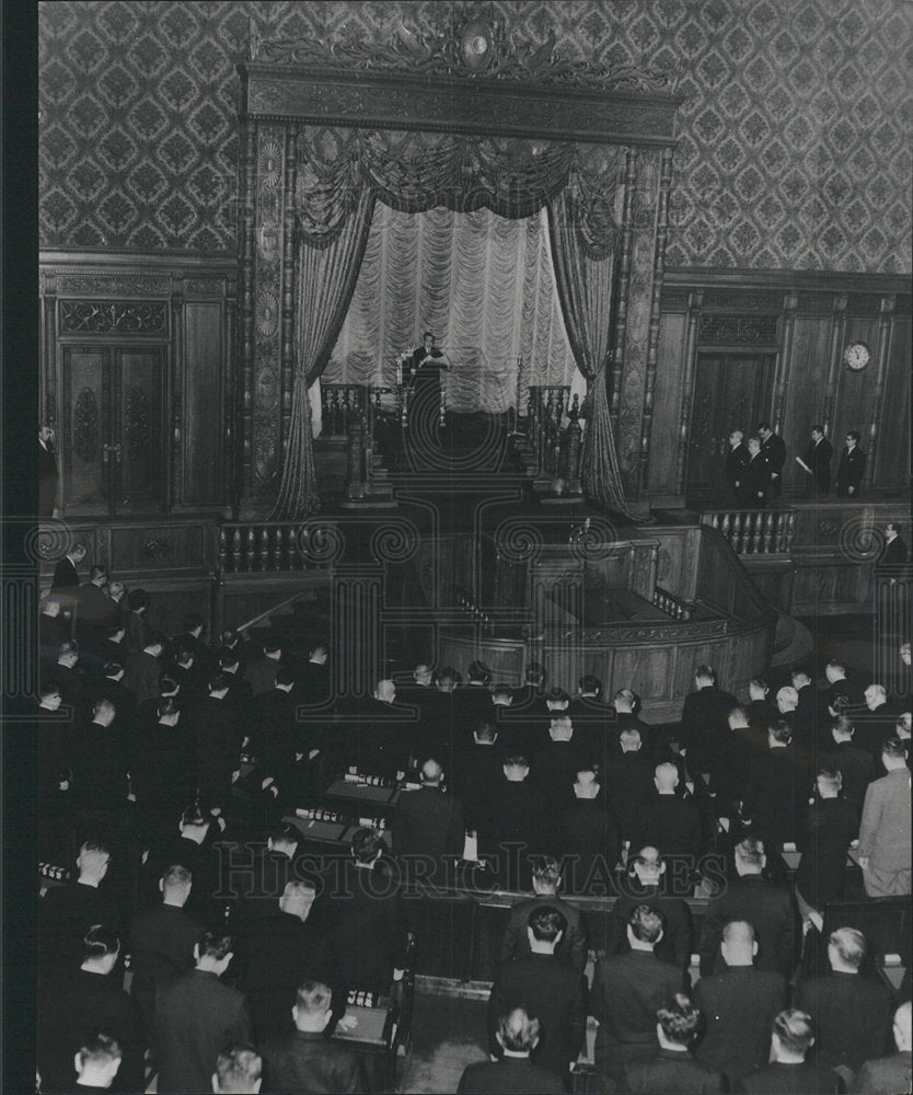 1965 Press Photo Emperor Japan Diet Parliament Address - Historic Images