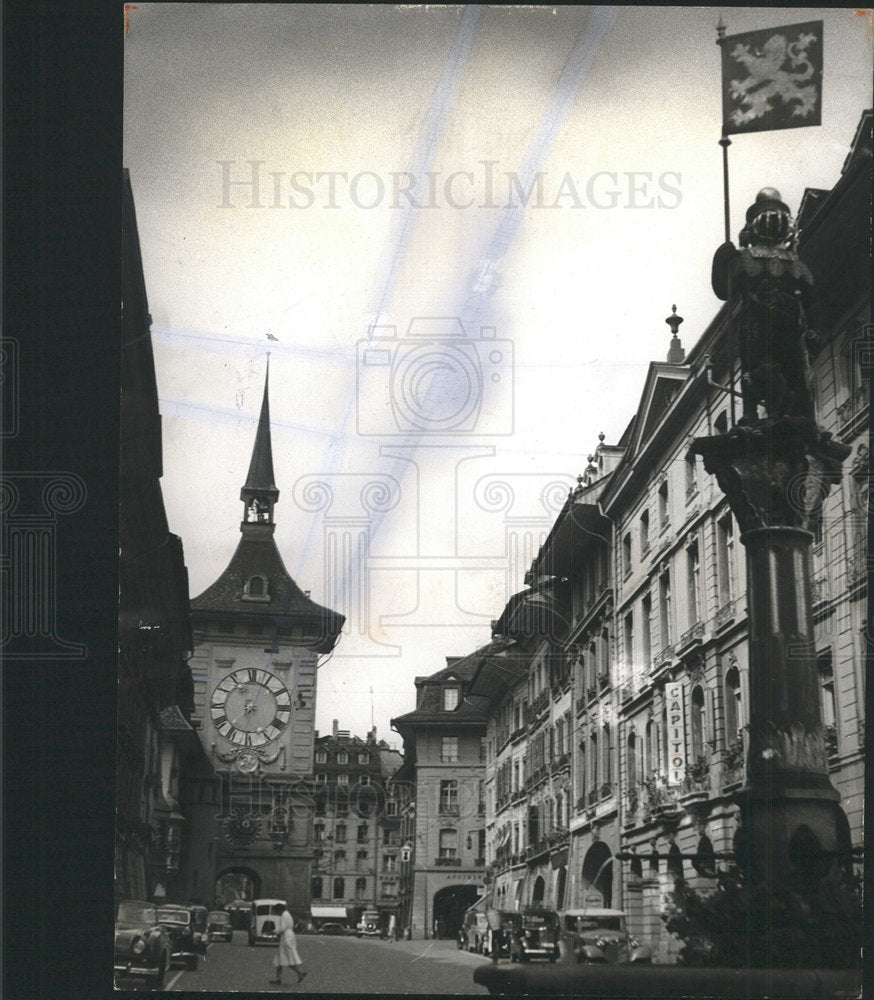 1959 Press Photo Berne Clock Tower Ogre Fountain Figure - RRY41575 - Historic Images