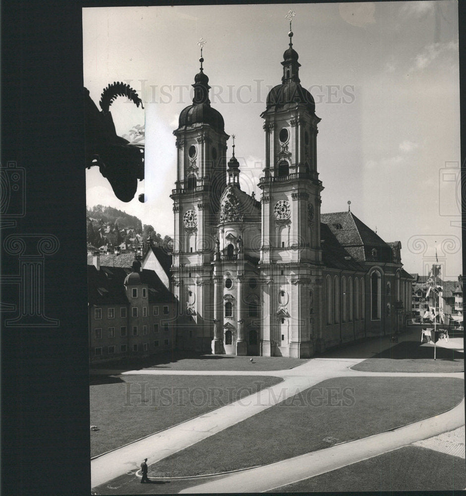1970 Press Photo St Gallen Cathedral Exterior Church - Historic Images