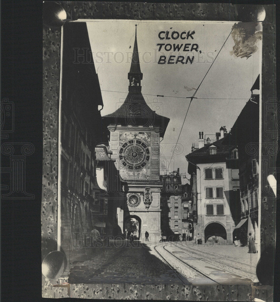 Press Photo Berne Switzerland Capitol Clock Tower - Historic Images