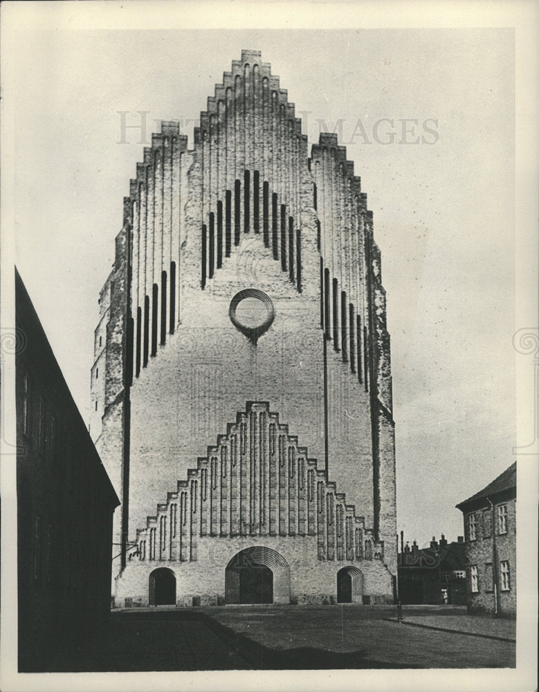 1934 Press Photo Organ-Pipe Church Copenhagen - Historic Images