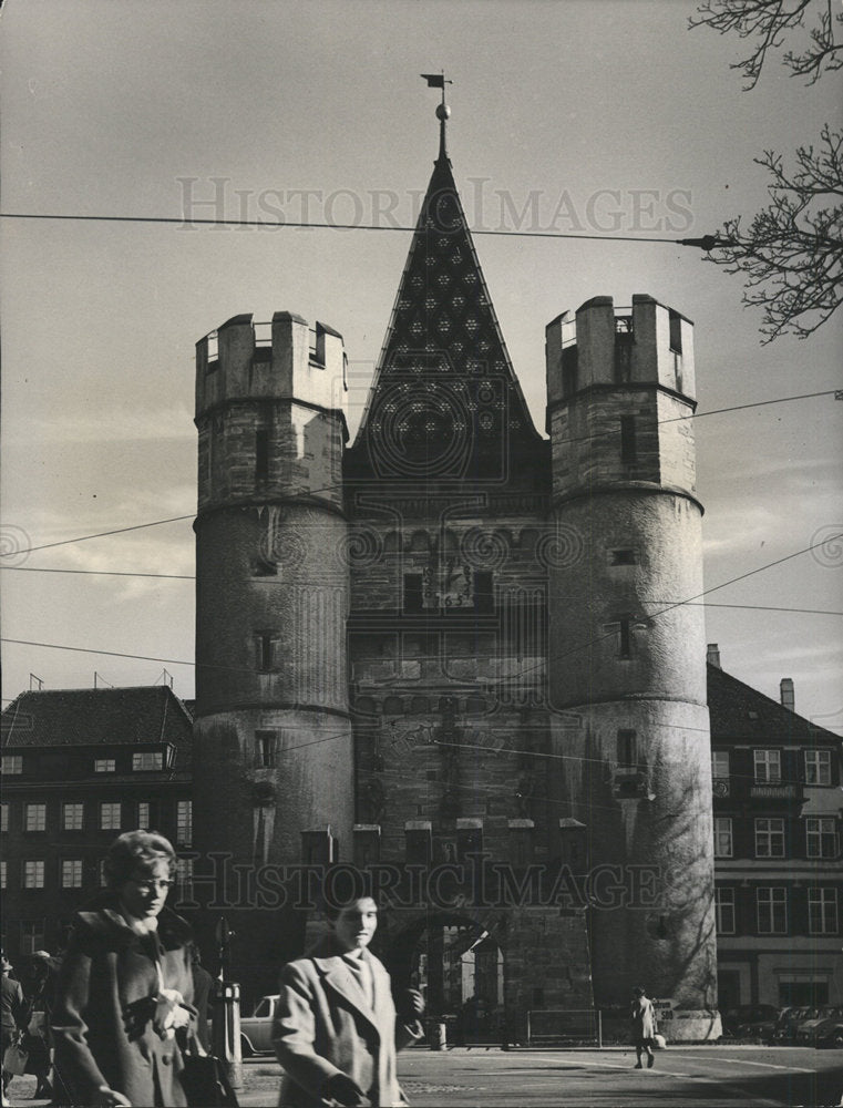 1965 Press Photo Spalentor Medieval Basel Switzerland - Historic Images