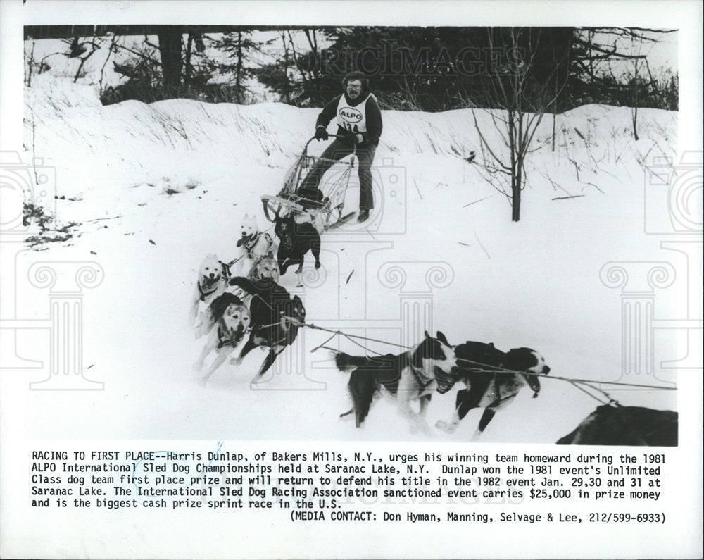 1982 Press Photo ALPO International Sled Dog Race - Historic Images