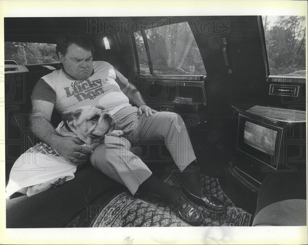 1986 Press Photo Dog Man Lookalikes Ike John Bisciglia - Historic Images