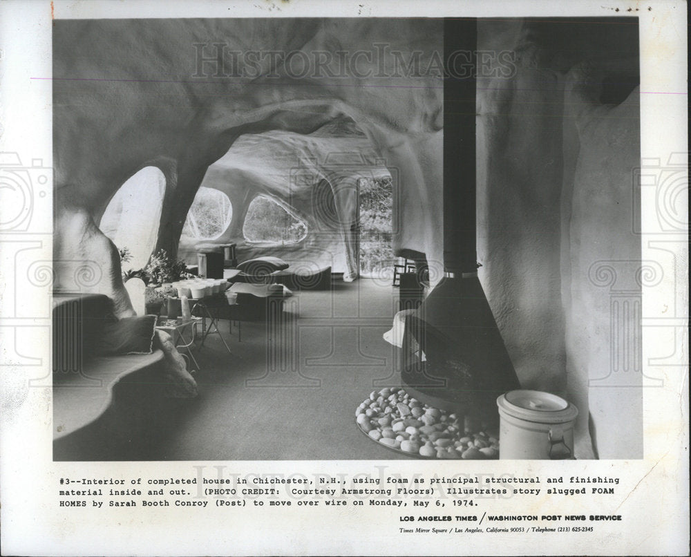 1974 Press Photo Foam House Is Complete - Historic Images