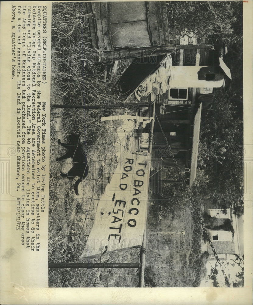 1973 Press Photo Delaware Water Gap Area Squatters - Historic Images