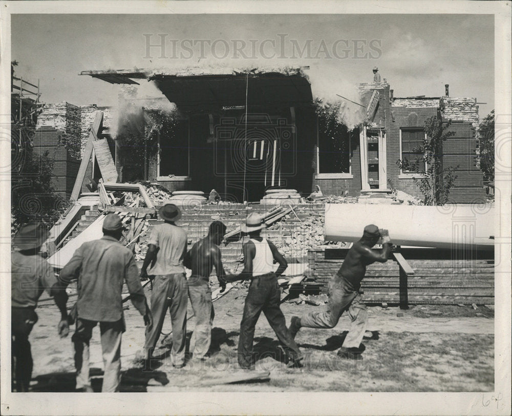 1949 Defense Building Demolition Workers - Historic Images