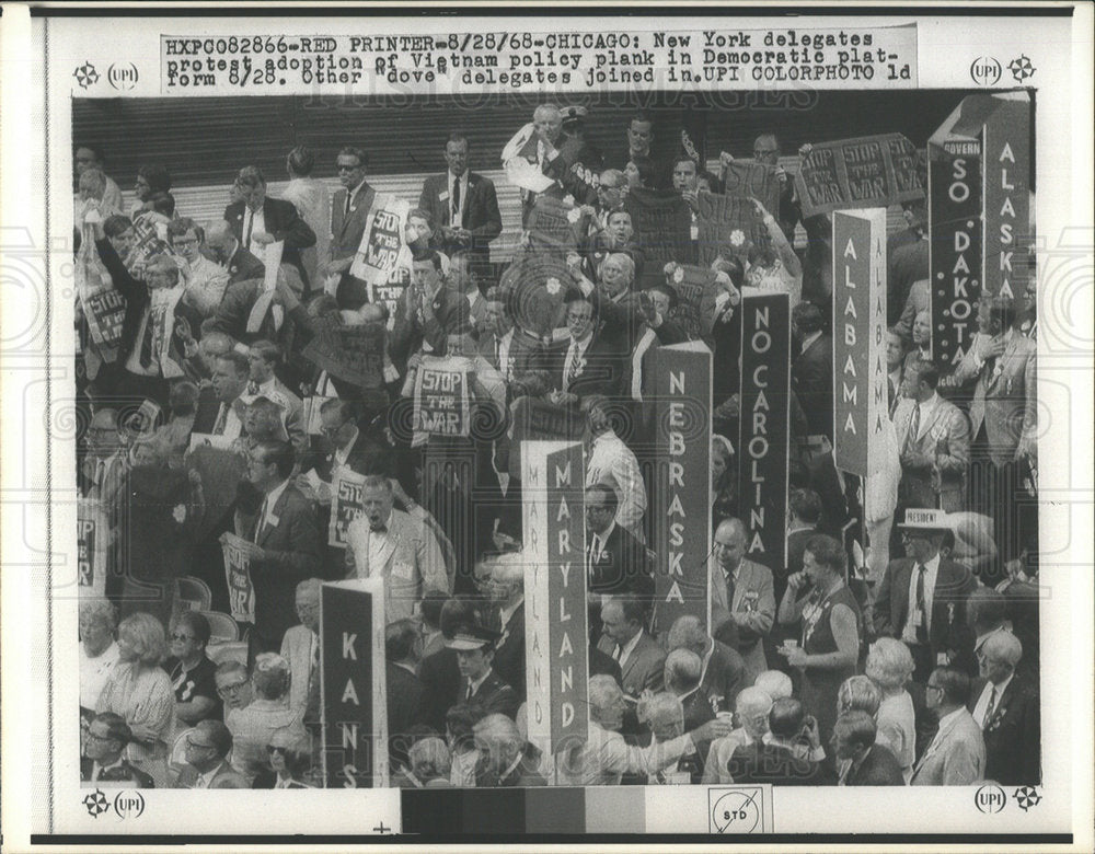 1968 Press Photo Democratic Party Convention New York - Historic Images