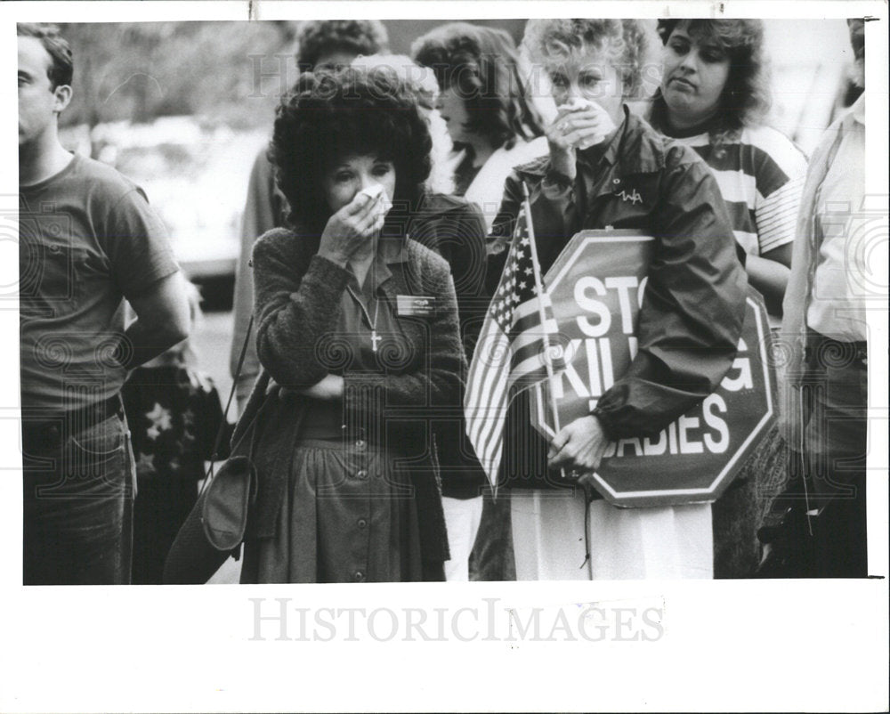 1989 Press Photo Billie Sowards Anti Abortion - Historic Images