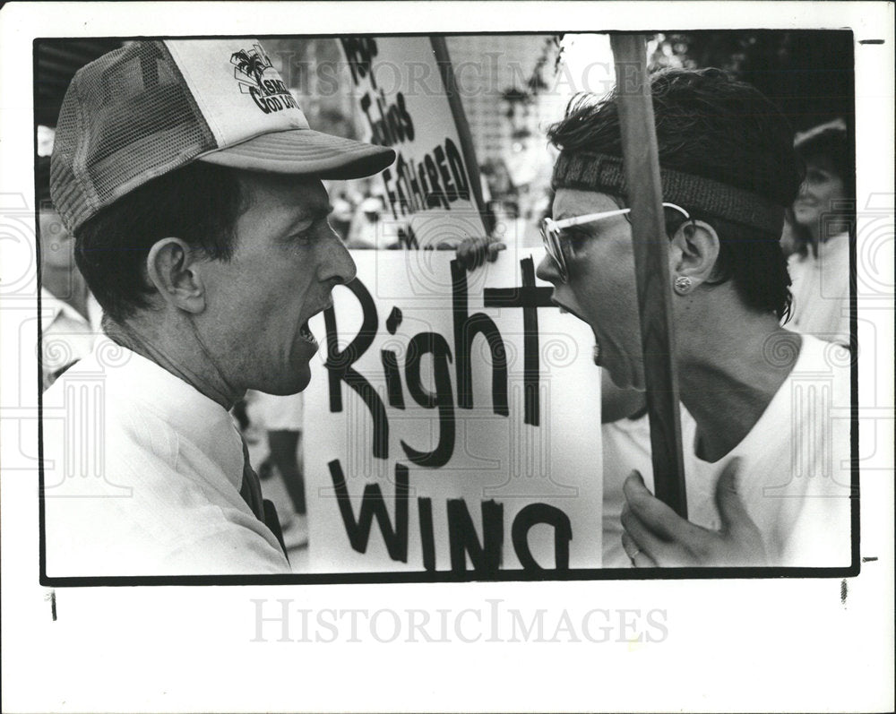 1989 Press Photo Abortion Activists W Ernst &amp; J Slicke  - Historic Images