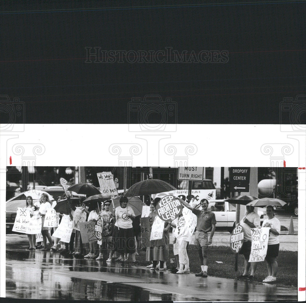 1991 Press Photo Abortion Rights Activists Protest - Historic Images