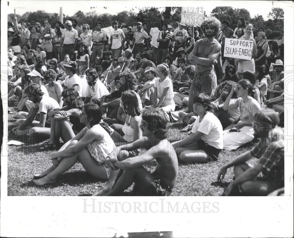 1979 Press Photo Anti-Nuclear Protest Florida Power - Historic Images