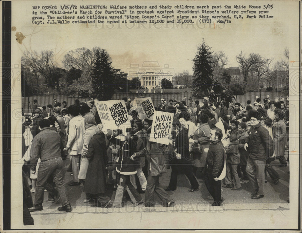 1972 Press Photo Washington D.C. Welfare Worker Protest - Historic Images