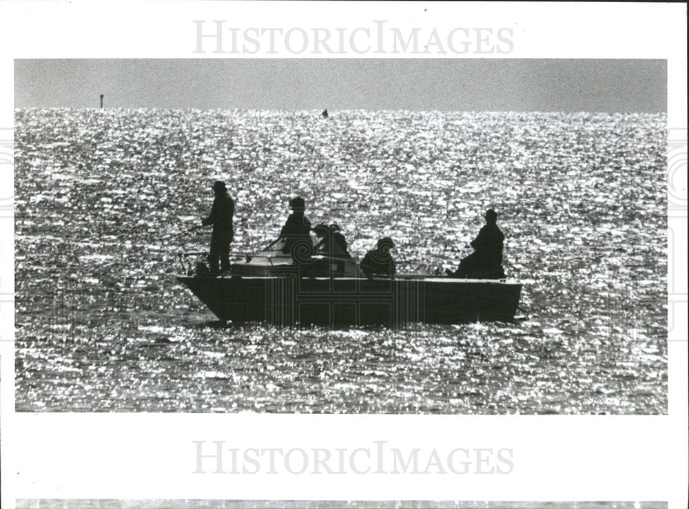 1987 Press Photo Fishing Gulf Tarpon Springs Florida - Historic Images