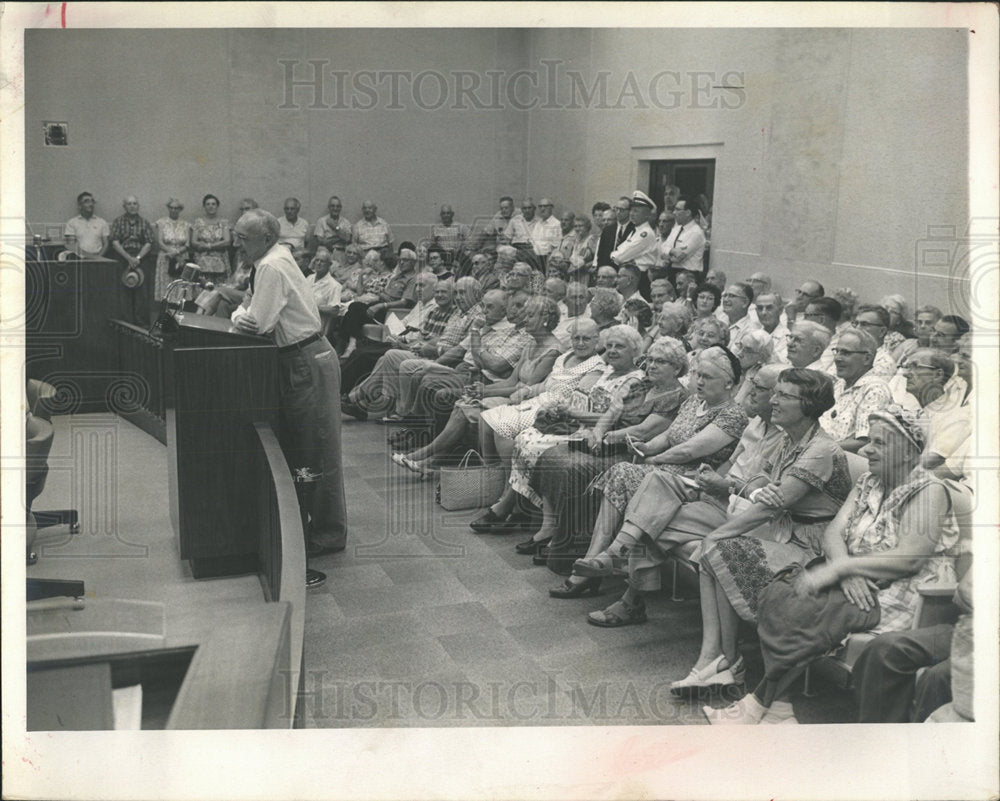1963 Press Photo Crowd St. Petersburg City Council  - Historic Images