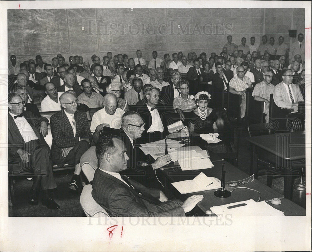 1961 Press Photo Chamber of Commerce Budget Session - Historic Images