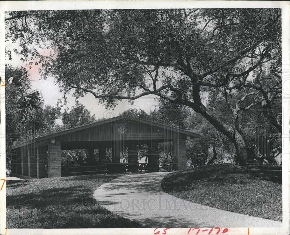 1966 Press Photo Anderson Park Picnic Pavilion Alabama - Historic Images