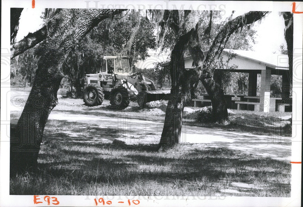 1973 Press Photo Bulldozer/Myakka Crane Park Renovation - Historic Images