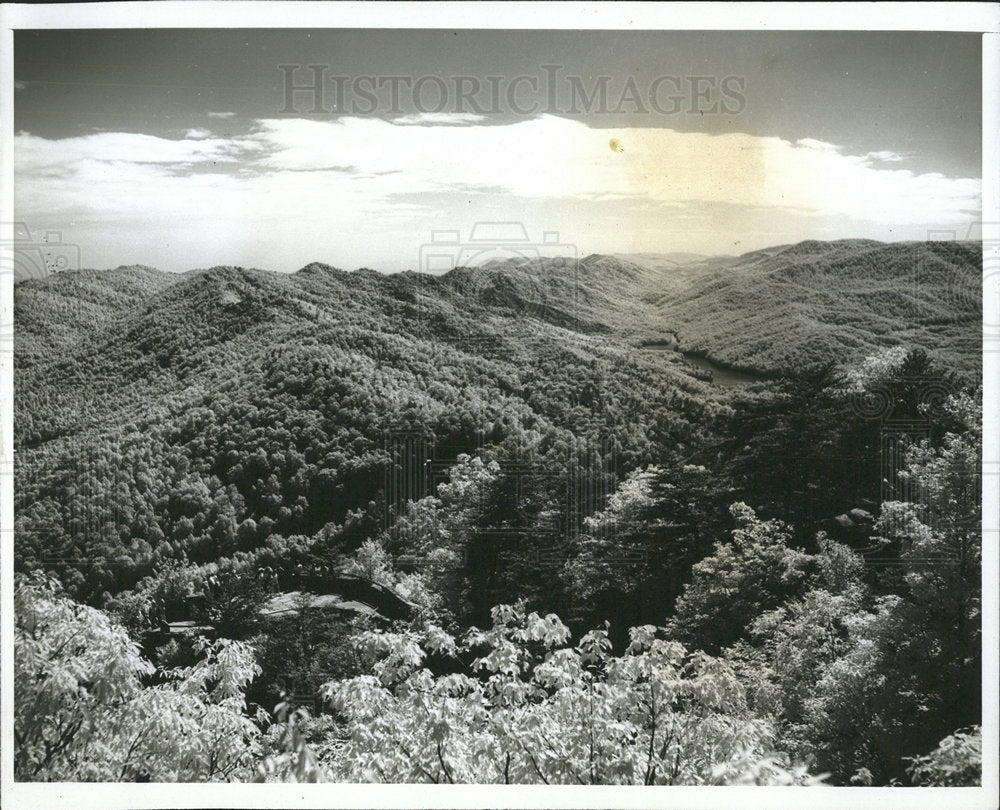 1966 Press Photo Cumberland Gap Natl Park Aerial View - Historic Images
