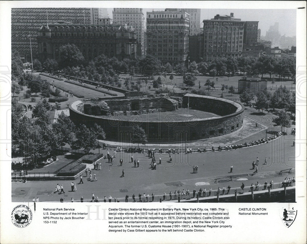 1985 Copy of 1965 Press Photo Castle Clinton Monument - Historic Images
